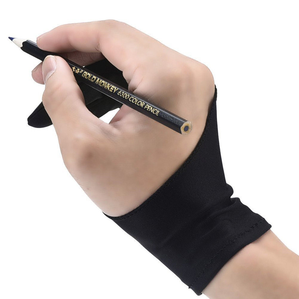 Drawing Glove Artist - 2Pcs Two Finger Drawing Gloves Breathable