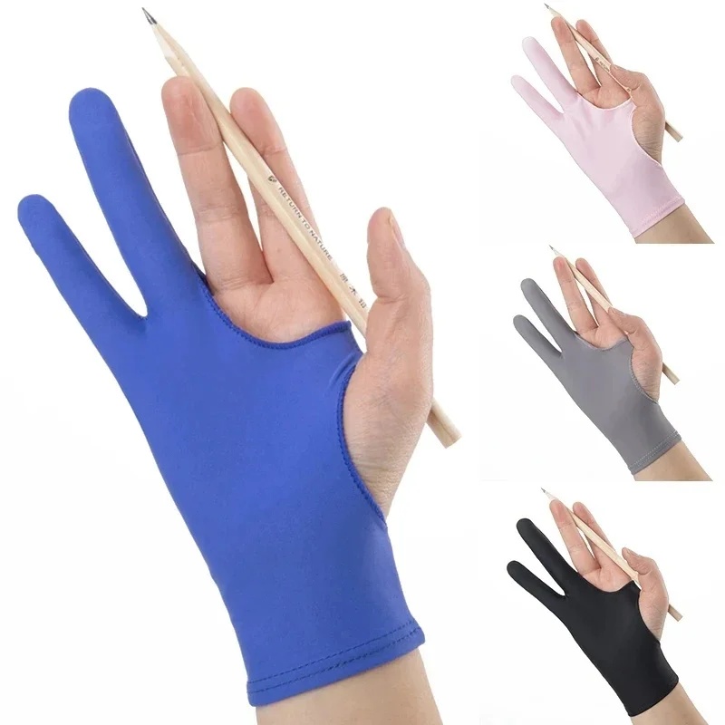 Drawing Glove Artist - 1/4pcs Anti-Fouling Two-Fingers Anti-Touch Painting Glove