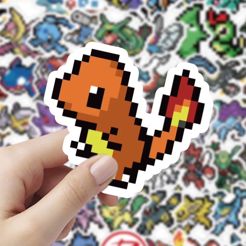 60Pcs Pixel Pokémon Stickers C - đánh giá và giá Tablet Cute Accessories