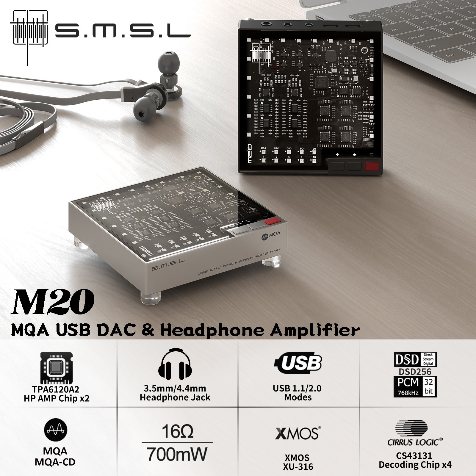 SMSL M20 Hi-Res Gaming Audio D - đánh giá và giá Android Tablet Gaming Accessories