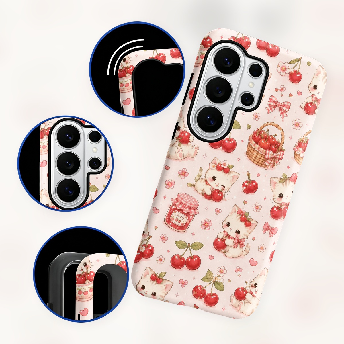 Cute Kitten Cherry Pattern 2-i - đánh giá và giá Samsung Galaxy S24
