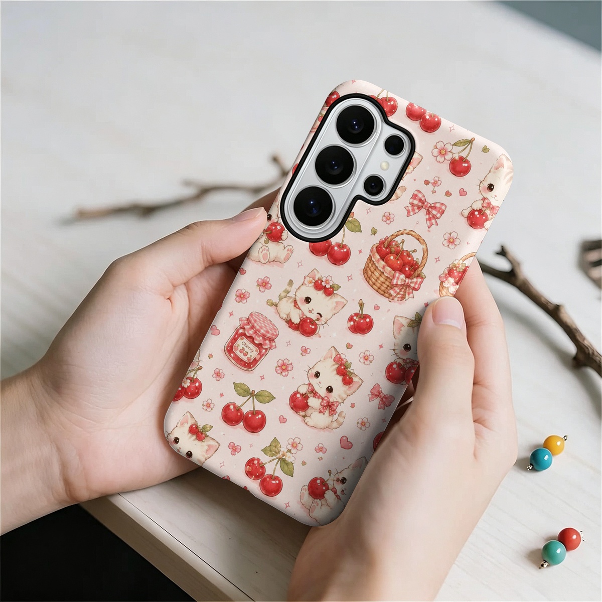 Cute Kitten Cherry Pattern 2-i - đánh giá và giá Samsung Galaxy S24